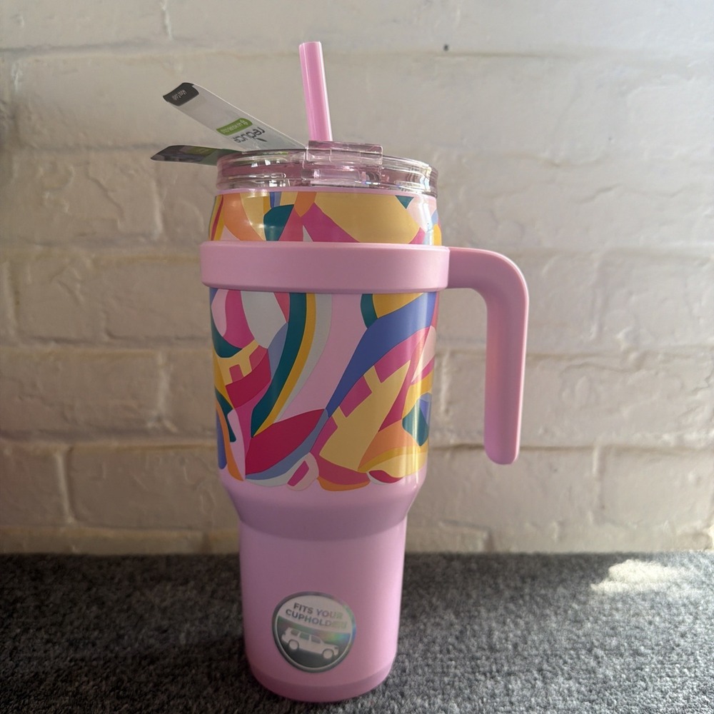 Reduce 40oz Cold1 Vacuum Insulated Stainless Steel Straw Tumbler Paradise Pink